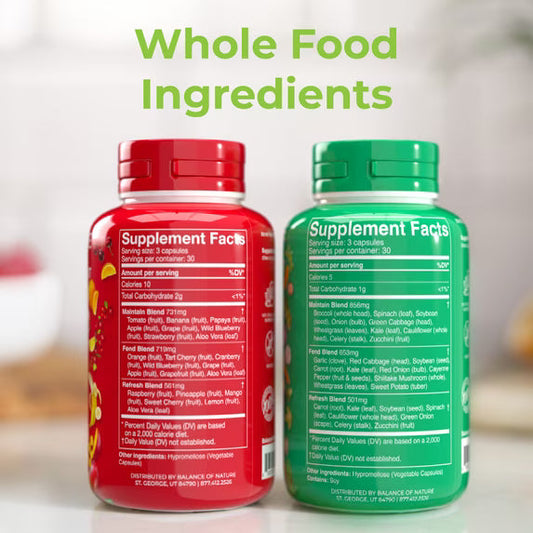 Balance of Nature Fruits & Veggies Whole Food Supplement 180 Capsules