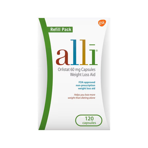 alli Orlistat 60mg Weight Loss Aid โ 120 Capsules