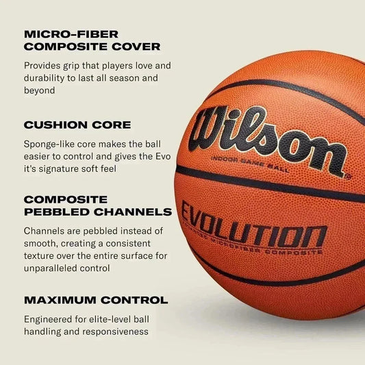 Wilson Evolution Game Basketball 29.5" – Official Size Indoor