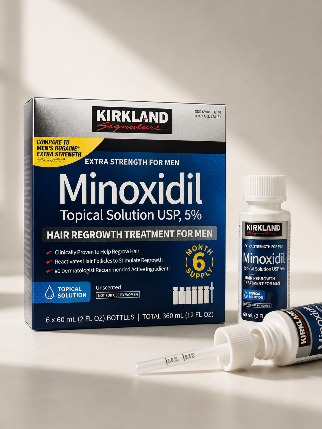 Kirkland Signature Minoxidil 5% Topical Hair Regrowth Solution
