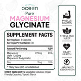 Organics Ocean Pure Magnesium Glycinate Low Dose Zinc Chelated 90 Capsules NEW (PACK OF THREE)