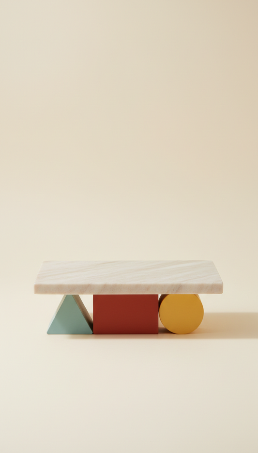 Polished Marble Cheese Board With Brass Edge