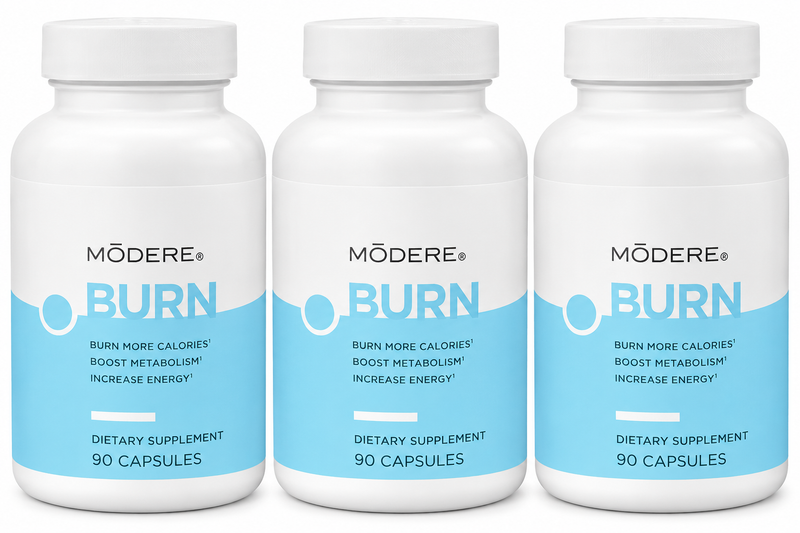 MODERE Burn - 90 Capsules BOOST Metabolism, Reduce Cravings, Burn More Calories(PACK OF THREE)