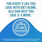alli Weight Loss Supplement, Orlistat 60 mg Capsules, 170 Count Refill Pack ( pack of 2 )