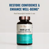 Live Conscious Hair La Vie Clinical Formula Hair Vitamins with Biotin, Collagen & Saw Palmetto – 90 Capsules Each, Pack of 2 (180 Total) – Factory Sealed