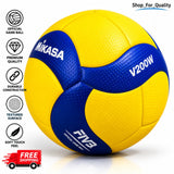 Mikasa V200W Official FIVB Volleyball Size 5 – Blue/Yellow