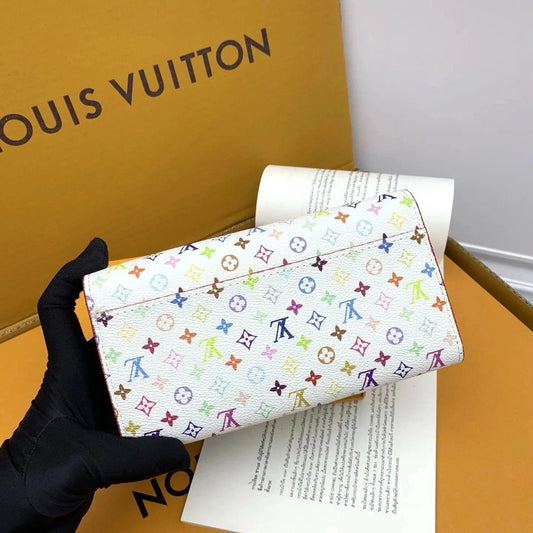 Louis Vuitton Monogram Multicolor Sarah Wallet NM – White Litchi
