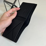 Luis Style Black Taurillon Leather Bifold Wallet for Men