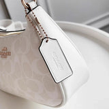 Coach Teri 2-Way Shoulder Bag Signature Coated Canvas White CA548 NWT